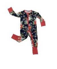 Little Sleepies Poinsettia Floral Bamboo Viscose Zippy 12-18 Months
