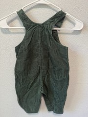 VTG 90s Baby Gap Exploration Corduroy Overalls Flannel Shirt Set Dog Theme 6-12