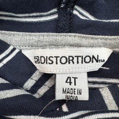 NEW Distortion Hooded Jersey Top Soft Cotton Stripe Navy Toddler Unisex 4T