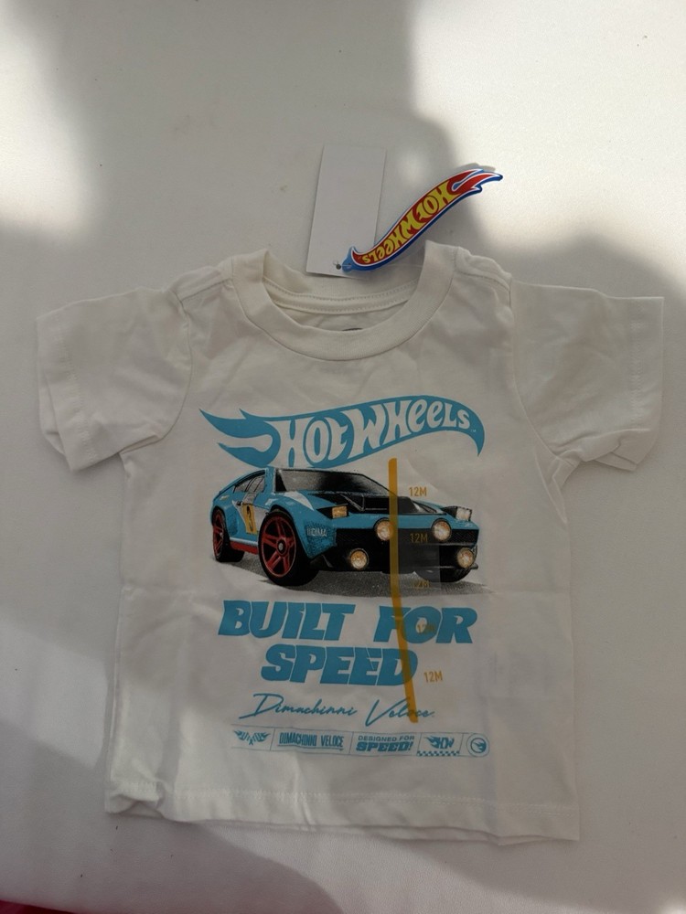 Hot Wheels 12 Months Short Sleeve T-Shirt New