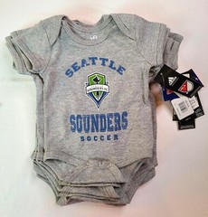 Seattle Sounders Soccer Baby Bodysuit Boy, Girl in (Green, Blue, Floral) MLS