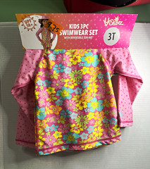 UV Skinz Girls 3-Piece Swim Set Swim Shirt UV Protection Quick Dry 3T Floral
