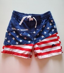 Boys/Toddlers/Infant Tommy Bahama 24 Months Swimming Trunks USA flag America 4th