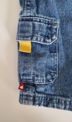 Vintage Disney Mickey Mouse Denim Jeans Overalls Shorts Toddler 24M 90s Y2K