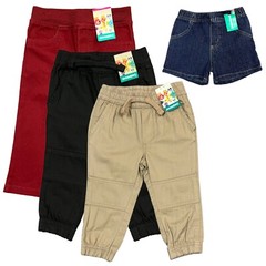 4 Garanimals Baby Boys Jogger Pants & Shorts Size 18Months Black Blue Beige Wine