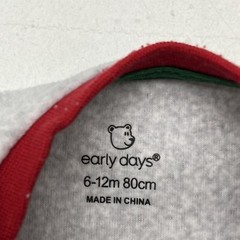 Early Days Gray & Red 2 Piece Snowman PJ Set Unisex Size 6-12 Months