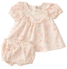 Happily Grey Kids 3-6M Sweet Floral Outfit Set Bloomers Baby Girl Cottage