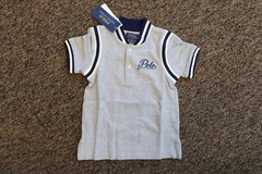 New Polo Ralph Lauren Boys “Ralph’s Tigers” Shirt – 2 / 2T – Gray / Navy / White