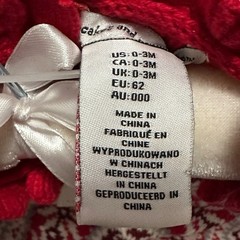 Cupcakes and Cashmere Kids Red Fair Isle Knit Romper Beret Tights Set 0-3M NEW