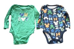 Disney Baby Bodysuit Lot 6 12 Months Mickey Winnie Pooh Long Sleeve