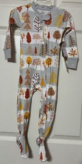 HONEST BABY Organic Cotton Baby Boy Snug Fit Zip Up Sleeper NWT 18 Months