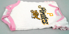 Infant Polka Dot Pirates Girl Team Athletics One Piece Outfit Size 0-3 M (B17)