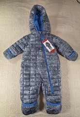Snozu Infant Boy’s Fleece Lined Quilted One Piece Snowsuit – Size 9-12m