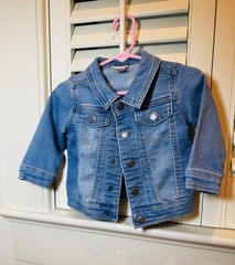 Baby Cat & Jack Denim UNISEX Snap Up Jean Jacket Size 12 Months