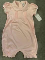 Baby Loren Pink Peter Pan Collared Pima Cotton Bubble Girls 18-24 Months NWT