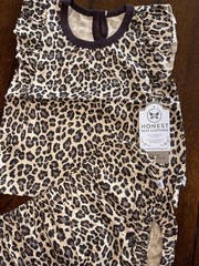 Baby Girl Cheetah Print Two Piece Romper