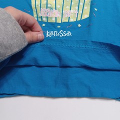 Fruit Of The Loom Girls S Blue Crew T-Shirt Sleeve I Run On Jesus & Cupcakes