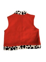 Vintage Y2K Disney 102 Dalmatians Red Fleece Full Zip Vest Size 2T