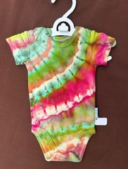 Tie Dye Baby One-piece size 3-6 months 100 percent organic cotton ice dye