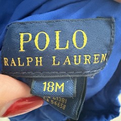Polo Ralph Lauren Infant Toddler Size 18 Mts Blue Quilted Zip Barn Jacket Preppy