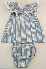 Tommy Hilfiger Baby Girls’ 2-piece Dress & Bloomers Set – 12M – 100% cotton
