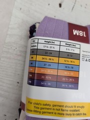 Member’s Mark Baby 3-Pack Organic Cotton Soft Sleep And Play Purple Sz 18M BR3