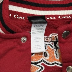 Disney Cars 95 Toddler Boy Bomber Varsity Jacket Lightning McQueen 2T *READ