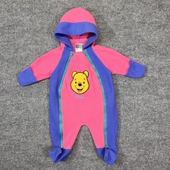 Winnie The Pooh Disney Snowsuit Baby Girls 0-6 Months Pink Fleece Hooded