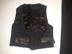 Vintage Baby Black Pants Black Vest Set Suit Toddler Measurements 80s