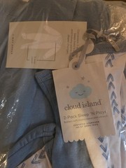 Cloud Island 2-Pack Sleep ‘N Plays Soft Modal Blend With Stretch 6-9 Months New