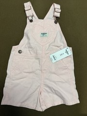 Oshkosh B’Gosh Pink Overalls Heart Pocket Girls’ Size 3T Toddler