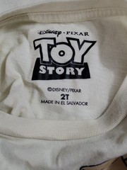 2018 Toy Story Child T-shirt 2T Disney Pixar Toddler Kid Graphic Cream Woody Buz
