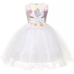 Baby Girl Toddler Boutique Dress 1st Birthday Party Wedding Unicorn Flower 12M