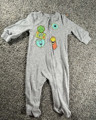 Infant Converse All-star Sleeper- Heather Gray- 6 mos