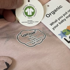 Lamaze Girls Sz 9m Jumpsuit Long Sleeve Footed Zip Up Sleeper pink: grey stars