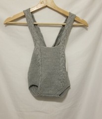 Martin Aranda Cable Knit Cross Strap Jumper Infants 12M Gray