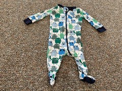 Bundles Baby Place Boys Monster Patterned Zip Up Sleeper 0-3M