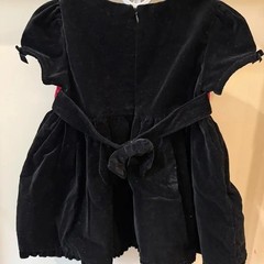 VINTAGE Wonderkids Girls HOLIDAY Dress Size 3T Clothes Velvet Black Red