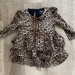 Bardot Junior Baby Girl Infant Dress Size 9-12 Months Cheetah Animal Print