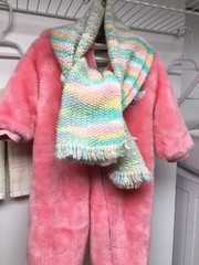 SCARF ADDED-Infant Toddler Girls Hooded Winter Bunting Snowsuit Pink 9-12 months