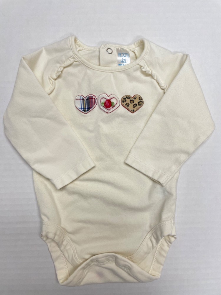 Cotton Blend 3-6 Months The Children’s Place Bodysuit Heart Cottagecore Flawed