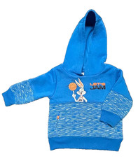 Y2K Space Jam Athletic Sports Pullover Hoodie Sweatshirt Graphic Logo Sz 12 Mo