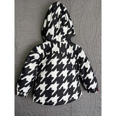 Cherokee Toddler Girls 18M Houndstooth Winter Jacket Pink Lined Hooded Warm