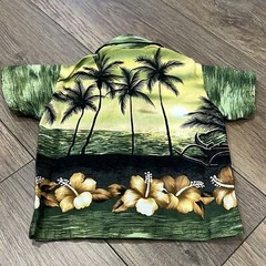 Winnie Fashion 100% Cotton Boy’s 6M Hawaiian 2 Piece Set Floral Made In Hawaii