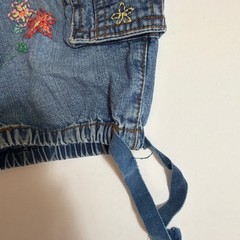 Baby Gap Girls Vintage Floral Embroidered Denim Cargo Shorts 3T