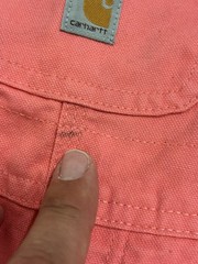 Carhartt Girls Pink Flannel Lined Canvas Bib Overalls Size 2T Adjustable Straps