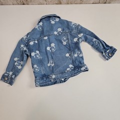 Disney Mickey Mouse All Over Print Jean Denim Jacket Size 3T 3 Toddler