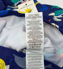 NWT Baby Boden Boys 9-12 Months Blue Sea Life LS Rash Guard Swim Shirt UPF 40