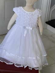 Marmellata Toddler or Girl’s Special Occasion Fully Lined White Dress Size 5Y