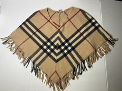 2-4 Years Authentic Burberry Girl Cape Poncho Nova Jacket Cashmere Merino Wool